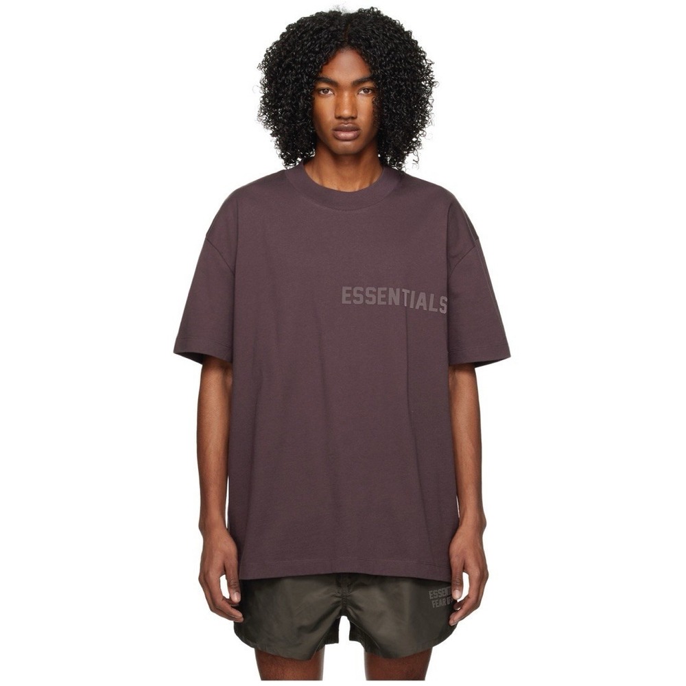 Fear of God Essentials Tee SS23 Large L Chest Logo Shirt Plum